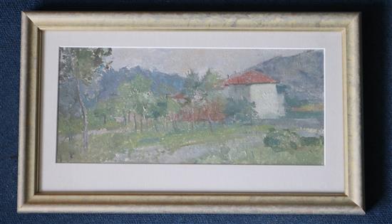 Peter Greenham (1909-1992) French landscape 5.5 x 12in.